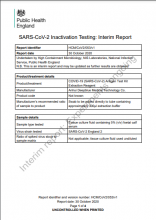 SARS-CoV-2 Inactivation Testing: Interim Report: COVID-19 (SARS-CoV-2) Antigen Test Kit Extraction Reagent